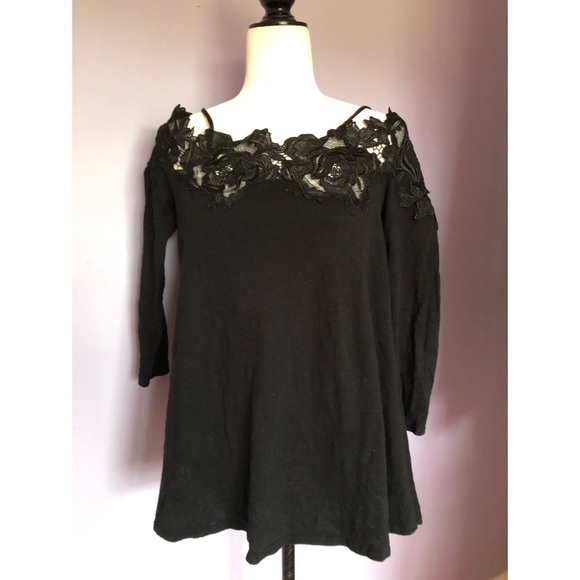 Anthropologie Meadow Rue Lace Line Blouse - Picture 3 of 6